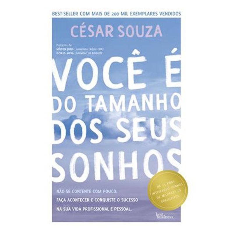 livro você é do tamanho dos seus sonhos best business (mp)