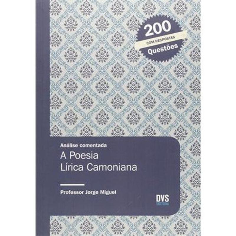 livro análise comentada a poesia lírica camoniana dvs (mp)