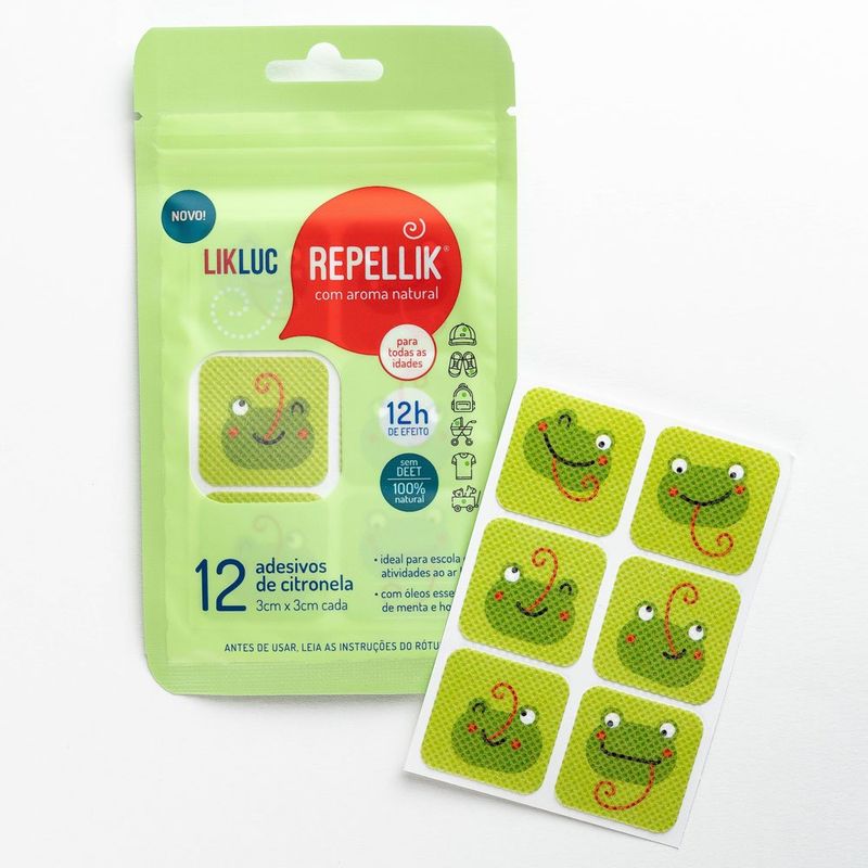 adesivos aroma de citronela repellik 12 unidades likluc