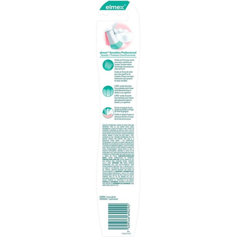escova dental sensitive profissional 1 unidade elmex