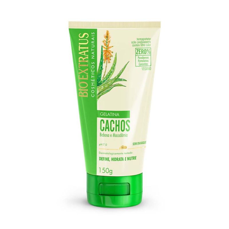 gelatina cachos bio extratus babosa e macadâmia 150g