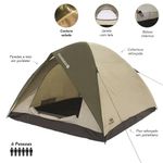 barraca para camping bel fix araguaia premium 6 pessoas verde (mp)
