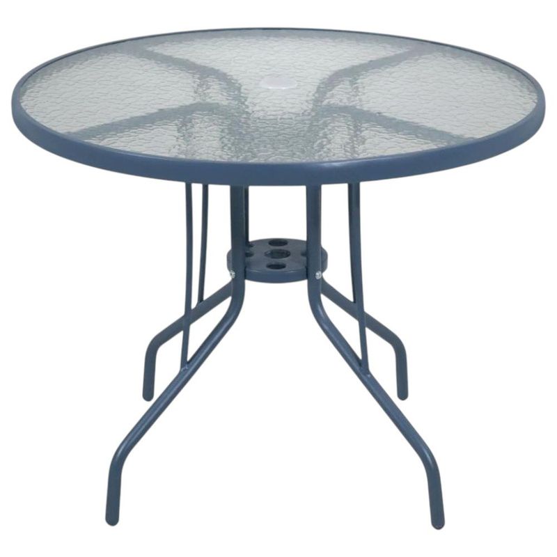 conjunto de mesa e cadeiras bel fix para jardim noronha com guarda sol 6008 (mp)