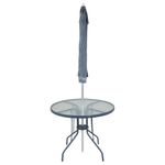 conjunto de mesa e cadeiras bel fix para jardim noronha com guarda sol 6008 (mp)