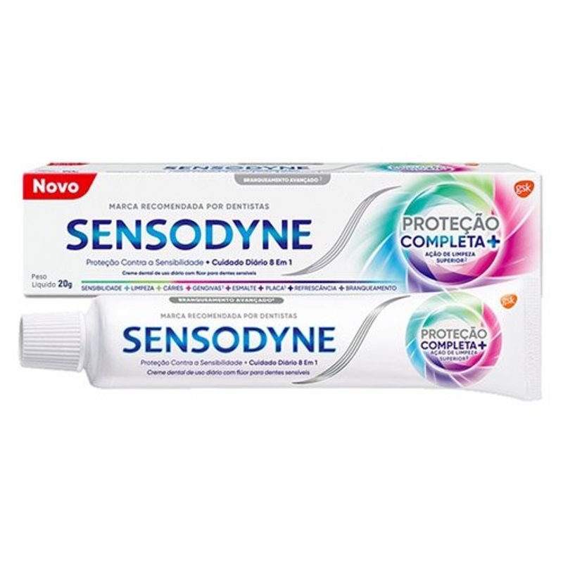 creme dental sensodyne proteção completa 20g