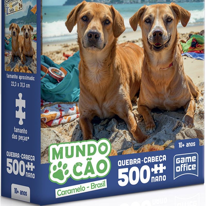 quebra-cabeça toyster 500 peças nano mundo cão brasil 3290