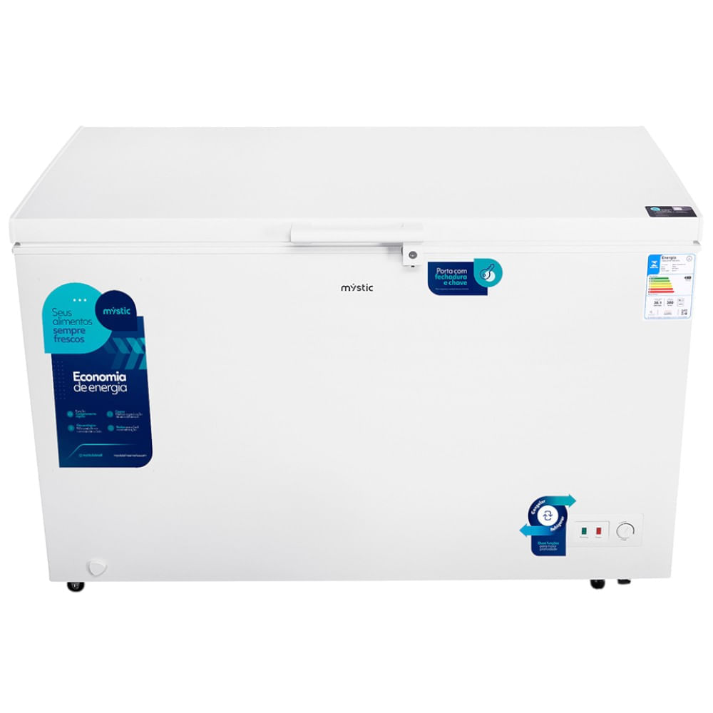 Freezer Horizontal Mystic 380L com Luz Led na Porta