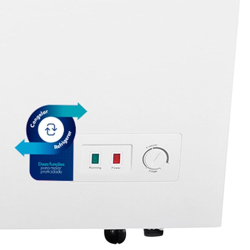 freezer horizontal mystic 380 litros com luz led na porta my-fz401l (mp)