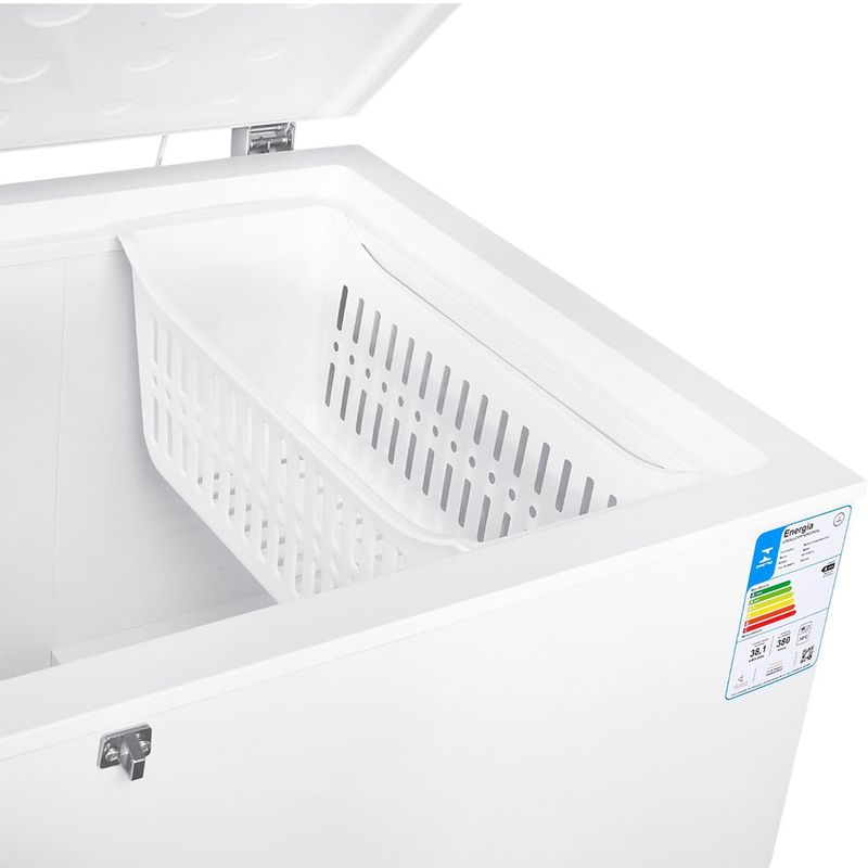 freezer horizontal mystic 380 litros com luz led na porta my-fz401l (mp)