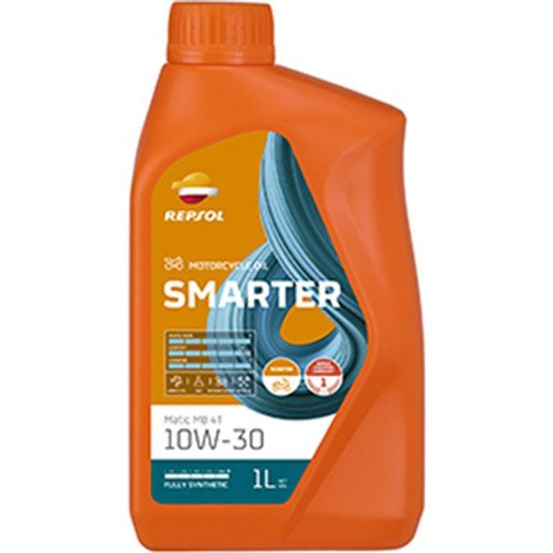 óleo de motor repsol para moto 4t 10w-30 smarter matic mb sintético 1l (mp)