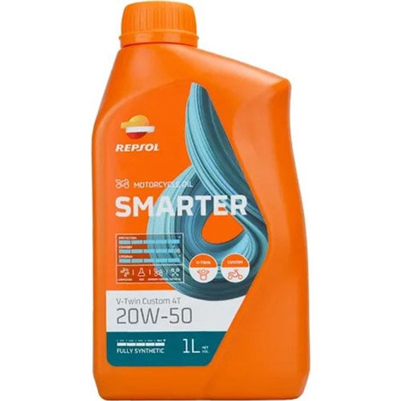 óleo de motor para moto reposol 4t 20w-50 custom smarter v-twin sintético 1l (mp)