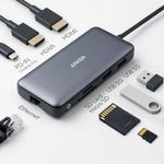 estação de encaixe 8 em 1 anker para notebook usb-c 100w 4k preto a-mbi