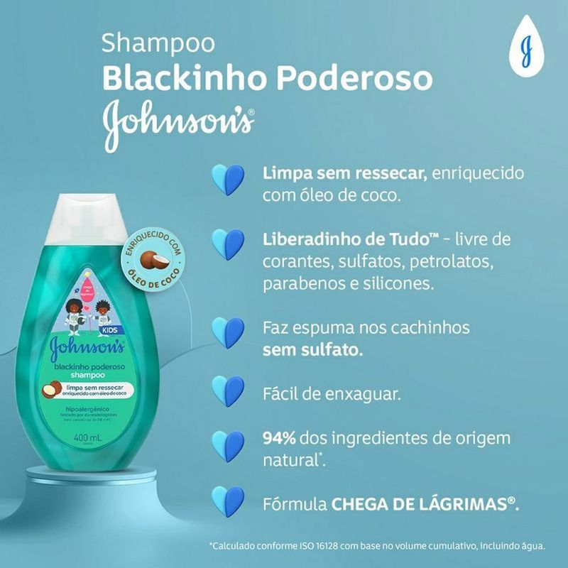 shampoo johnson baby blackinho poderoso 400ml
