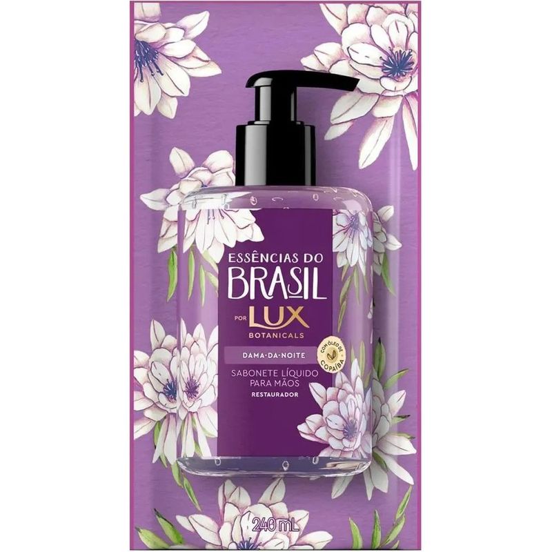 sabonete líquido essências do brasil damadda noite 24ml refil lux