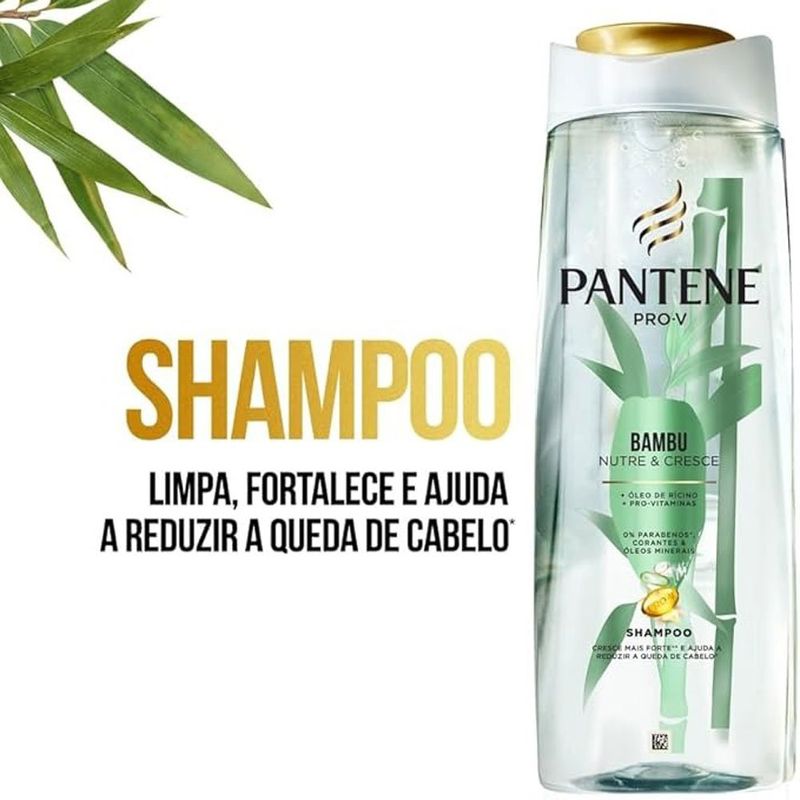 shampoo 400ml + condicionador 175ml bambu nutre e cresce pantene
