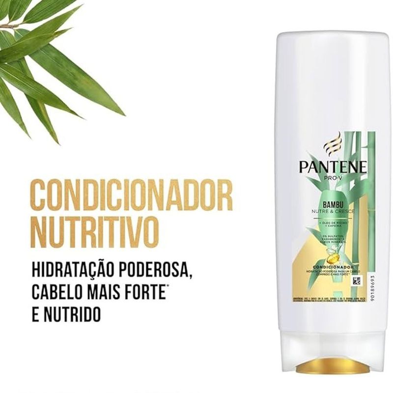 shampoo 400ml + condicionador 175ml bambu nutre e cresce pantene