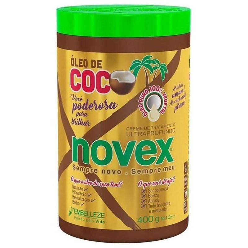 creme de tratamento óleo de coco 400g novex