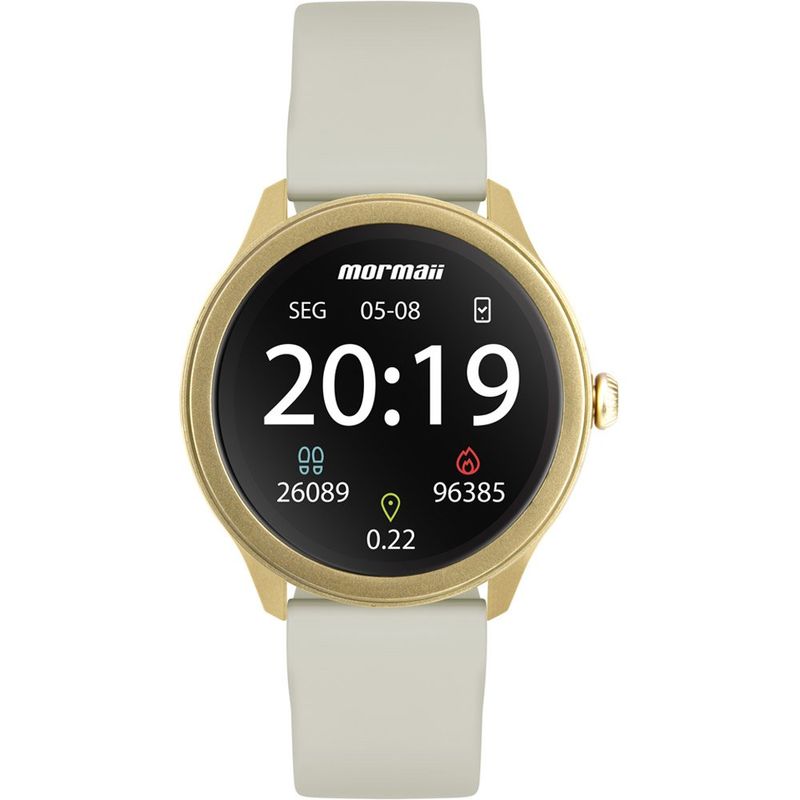 smartwatch mormaii unissex molifeurac/8d bege