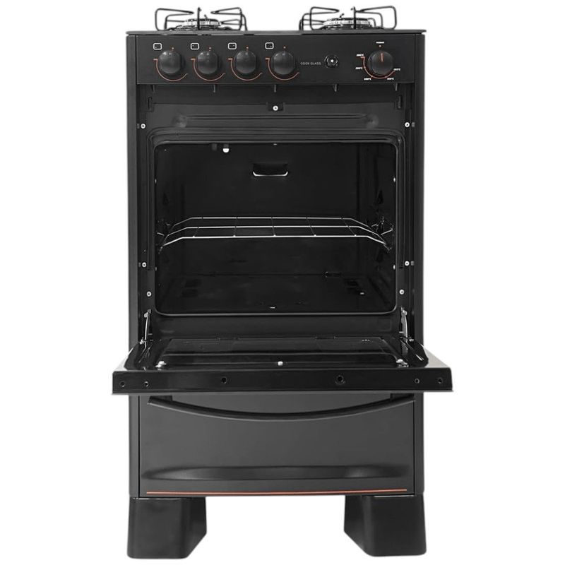 fogão 4 bocas suggar cook glass bivolt fgvcg410pt preto (mp)