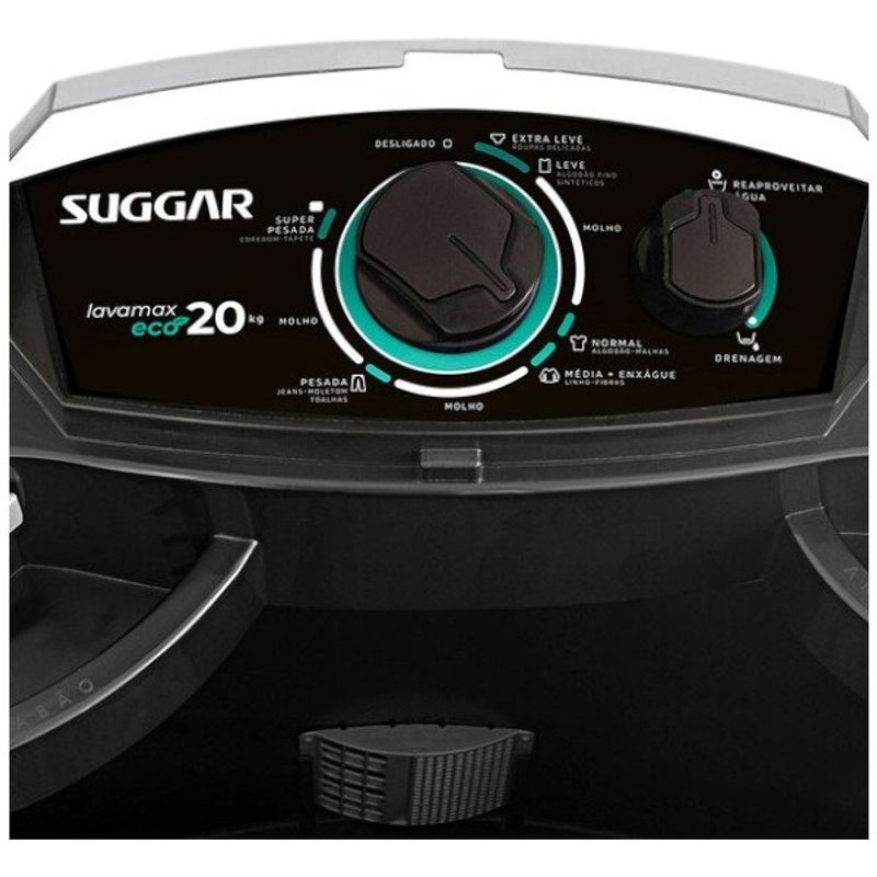 lavadora tanquinho suggar lavamax eco 20,1kg voltagem preto (mp)