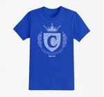 camisa q'boi caprichoso brasão unissex azul g (mp)