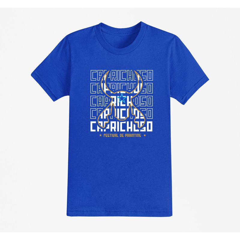 camisa q'boi caprichoso cabeça unissex azul g (mp)