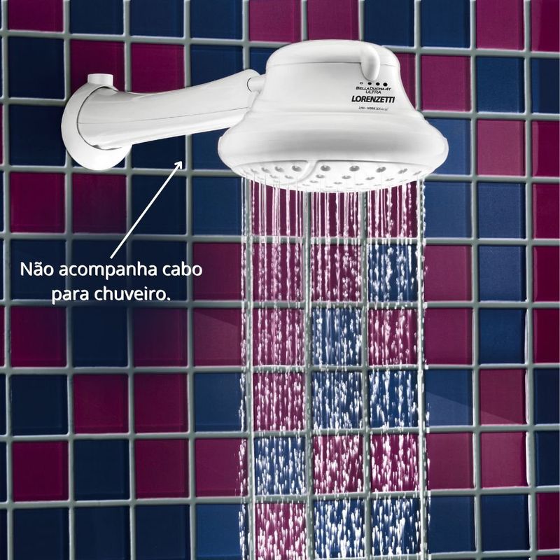 chuveiro elétrico lorenzetti 127v 4800w bella ducha ultra branco (mp)