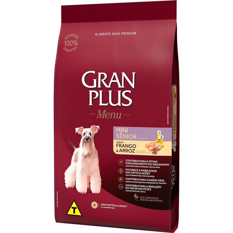 ração cães sênior gran plus mini 3kg (mp)