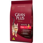 ração gatos adultos gran plus menu carne e arroz 3kg (mp)