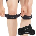 pacote com 2 cintas bodyprox para tendão e joelho preto a-mbi