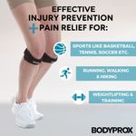 pacote com 2 cintas bodyprox para tendão e joelho preto a-mbi