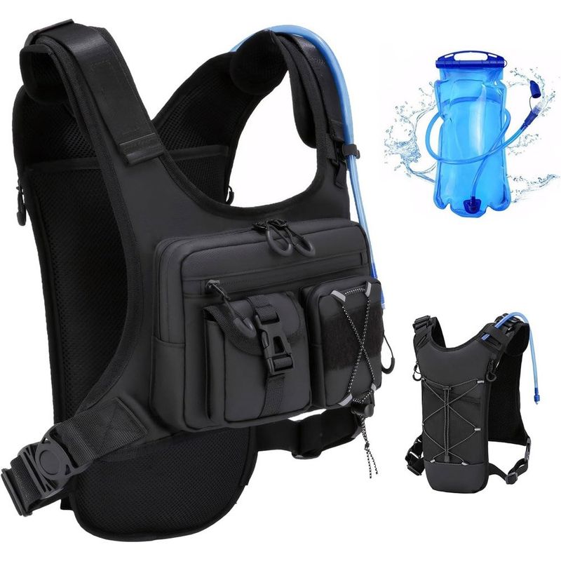 mochila de hidratação criuage para corrida 2 litros preto a-bi