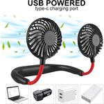 ventilador de pescoço haomaomao 2500 com 3 velocidades usb preto a-mbi