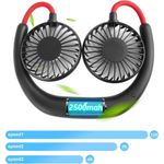 ventilador de pescoço haomaomao 2500 com 3 velocidades usb preto a-mbi