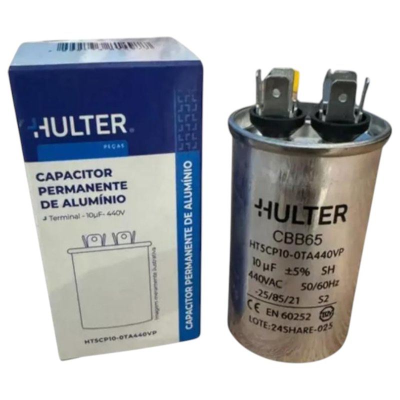 capacitor permanente hulter 10 mf 440v (mp)