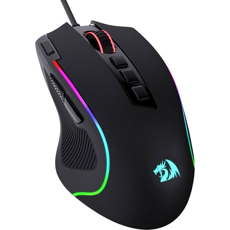 mouse redragon m612 rgb 8000dpi com fio preto a-bi