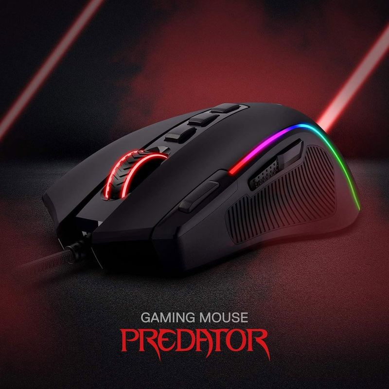 mouse redragon m612 rgb 8000dpi com fio preto a-bi