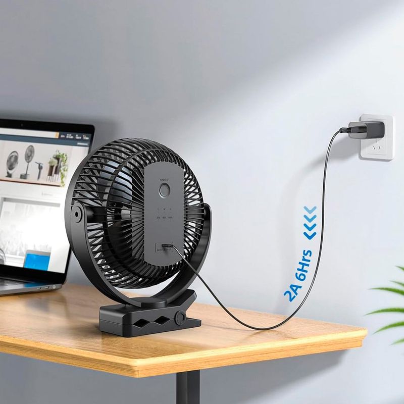 mini ventilador mesa usb 10000mah preto a-mbi