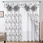 conjunto petrichor de cortinas 2 pecas 54x84 polegadas cinza a-mbi