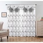 conjunto petrichor de cortinas 2 pecas 54x84 polegadas cinza a-mbi