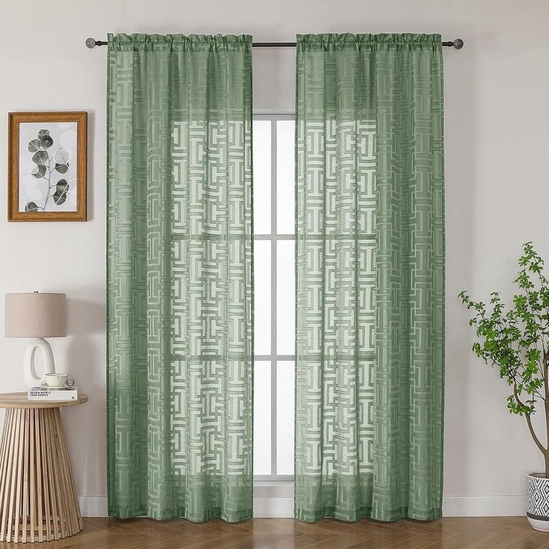 cortina owenie 107 x 137cm verde a-mbi