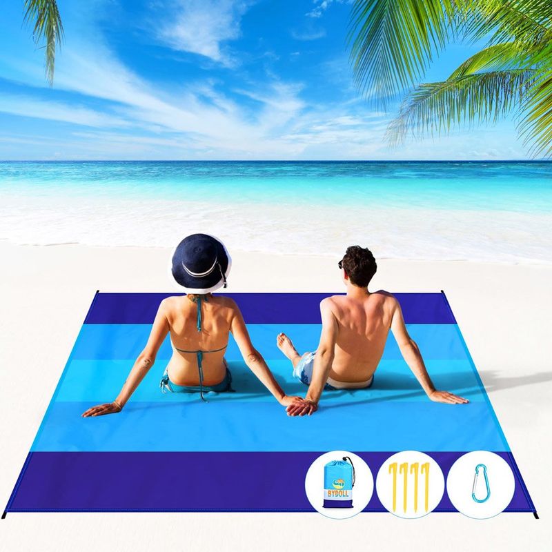 tapete impermeavel bydoll 10x9" de praia azul a-mbi