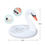 boia piscina cisne com led 42" junbig branco a-mbi