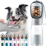 garrafa portatil agua e comida para pet 3 em 1 moonymars cinza a-mbi