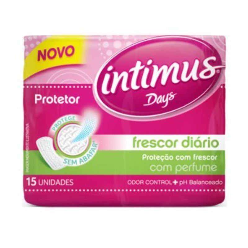 absorvente intimus days protetor diário com perfume 15 unidades