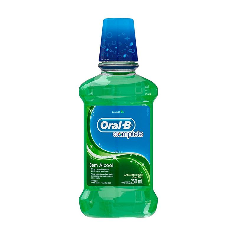 oral b antisséptico hortelã 250ml
