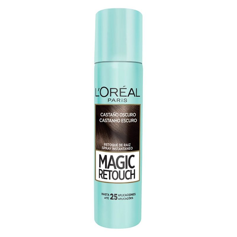 spray instance retoque da raiz magic retouch castanho escuro l oreal 75ml