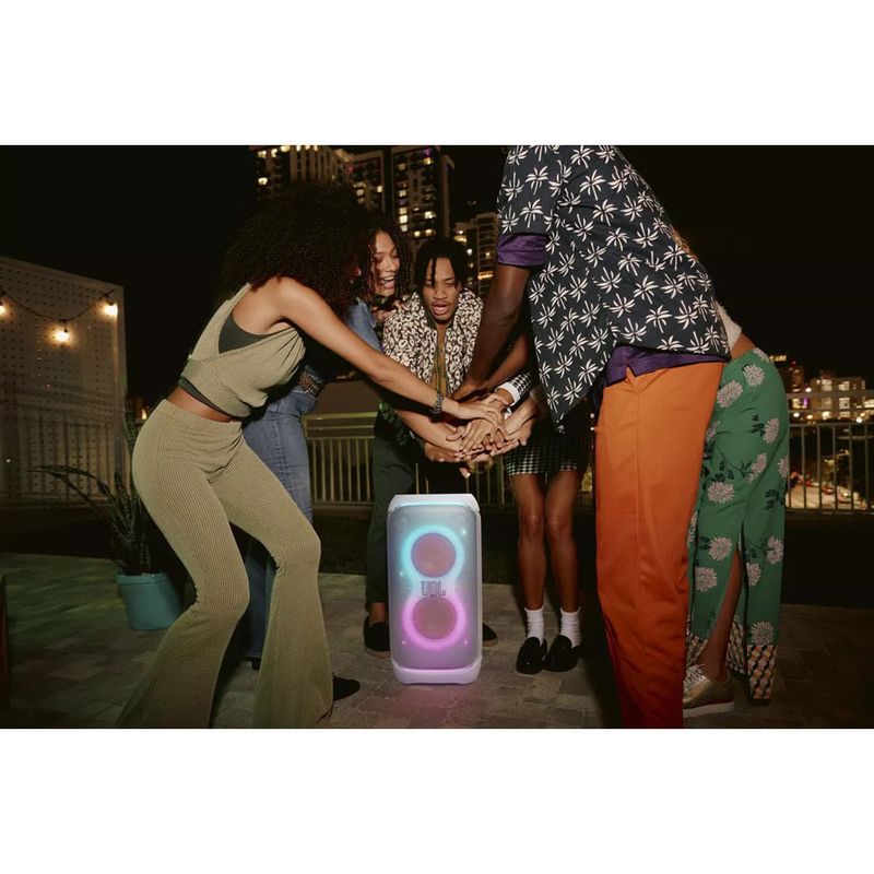 caixa de som jbl partybox stage 320 branco 320swbr