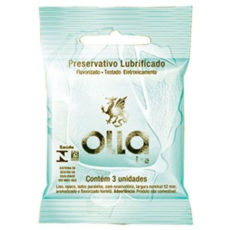 preservativo lubrificado olla ice 3 unidades