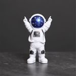 conjunto de 4 estátuas ni-jasw astronautas branco a-mbi